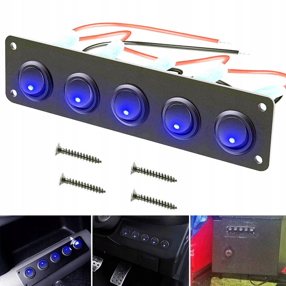 5 банд кулісний перемикач панель для човна автомобіля