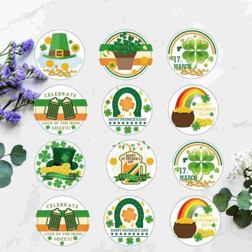 500 шт. наклейки до дня св Зелений прапор Патріка