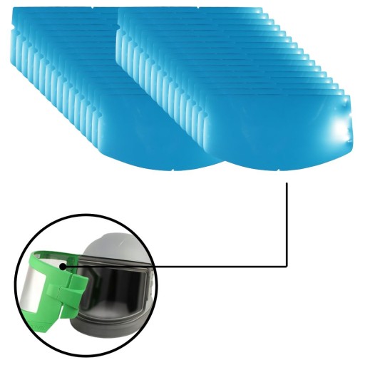 Плівка козирка 50x для шолома NOVA 3, для піскоструминної обробки, внутрішнє захисне скло