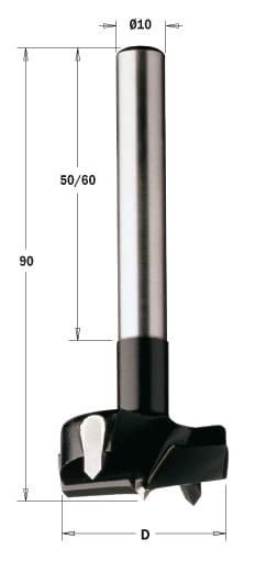 512.380.11 Чашечное сверло HW RH D=38 L=90 S=10x6