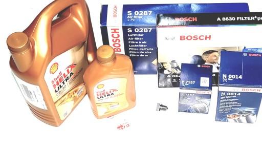 5L SHELL HELIX OIL 0W-30 ECT ULTRA C2/C3 + 4 ФІЛЬТРИ VW PASSAT 2.0 TDI