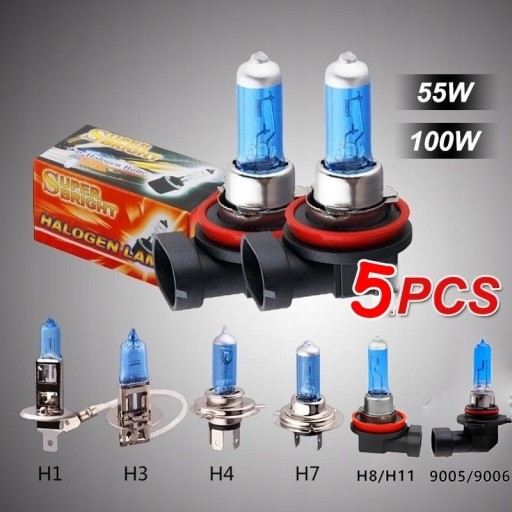 5pcs-H4-100W шт Супер яркие галогенные лампы H1