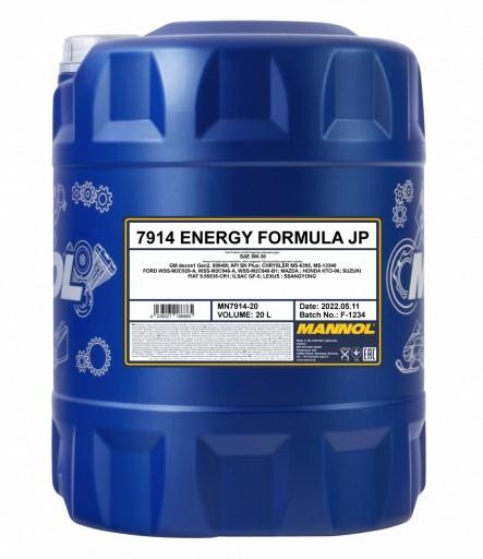 Моторное масло Mannol Energy Formula JP 5W30 20 литров