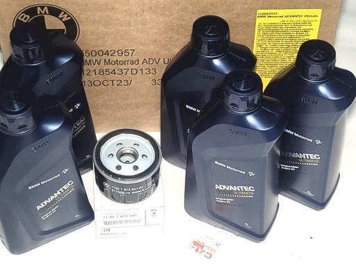 BMW-83122405887-OE - 5X 1L Масло BMW ADVANTEC Ultimate 5L 5W40 Motorrad FILTER oe 11427673541