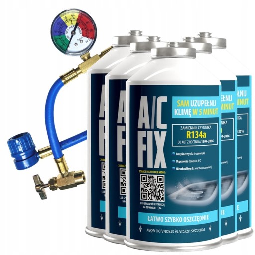 5X A / C FIX кондиціонер пробиваючи агент aut R134A + кабель манометр