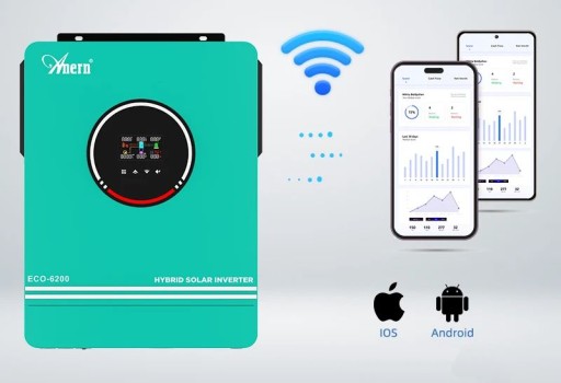 6,2 кВт 230 В сонячний інвертор 6500 Вт гібридний 6 кВт ДБЖ мережеві батареї 48 В постійного струму