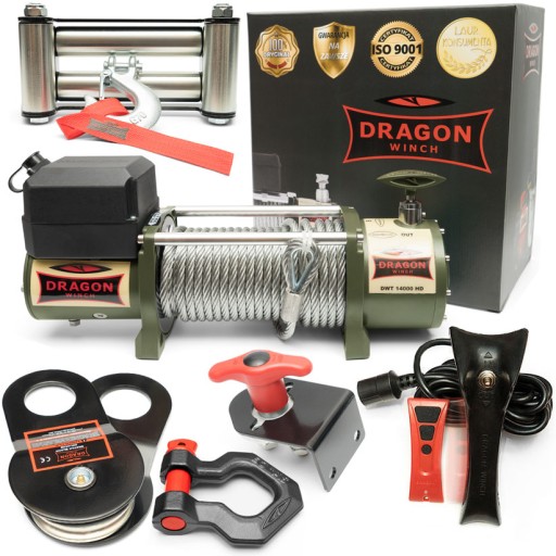 6.4T DRAGON WINCH 12V ELECTRIC CABLE WINCH для легкових евакуаторів