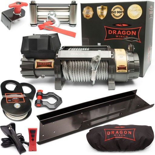 6.8T DRAGON WINCH 12V ЕЛЕКТРОМОБІЛЬНА КАБЕЛЬНА ЛЕБІДКА 15000lb
