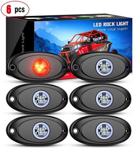 6pcs OmaiLighting червоний світлодіодний рок - світло для вантажівок
