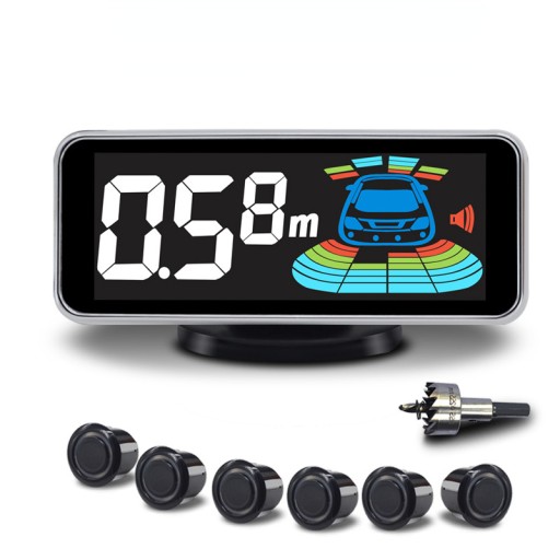 6 x светодиодный ЖК-парктроник парковочные датчики заднего хода