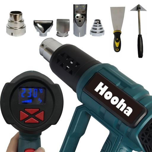 60-650C ЕЛЕКТРИЧНА ТЕПЛОВА ГАРМАТА 7 АКСЕСУАРІВ+LCD 2000W