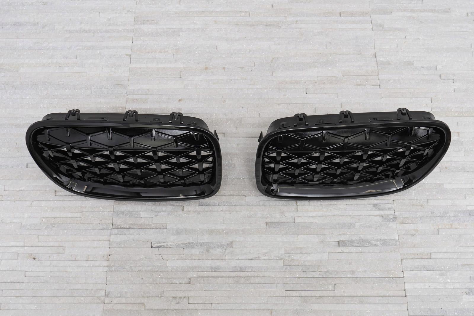 BMW 5 F10 нирка чорний Тюнінг гриль DIAMOND