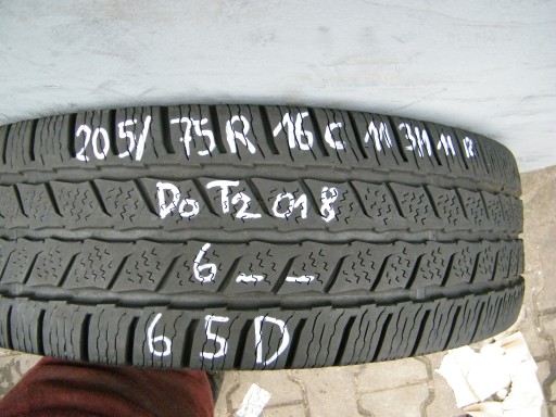 [65D] 1XWINTER 205/75R16C 113/111R CONTINENTAL VANCONTACT WINTER &