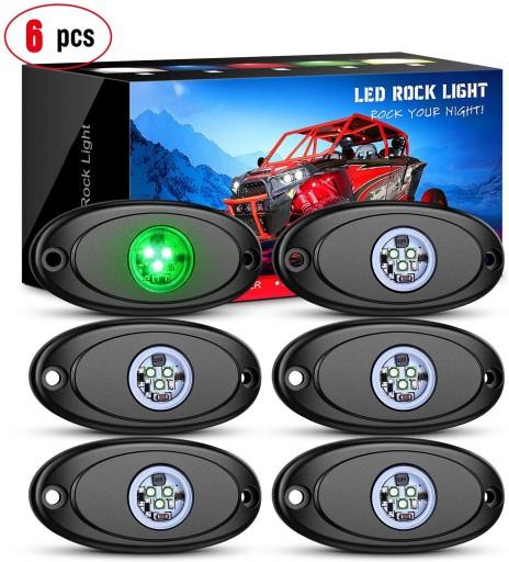 6P OmaiLighting Green LED Rock Light для вантажівок