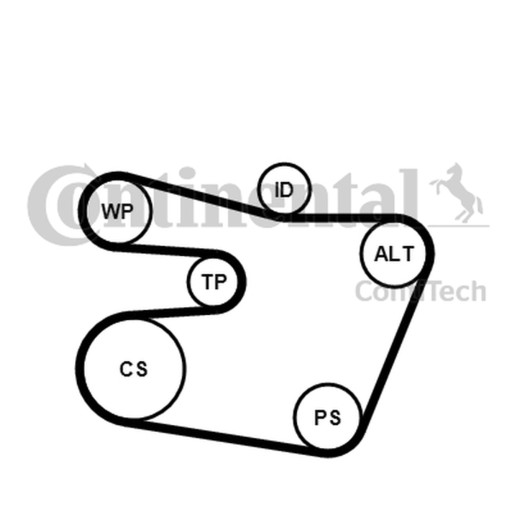 6PK1538K1 CONTINENTAL CTAM CON НАБІР ПОЛІКАРБОНАТНИХ РЕМЕНІВ. BMW E46 2,0-3,0