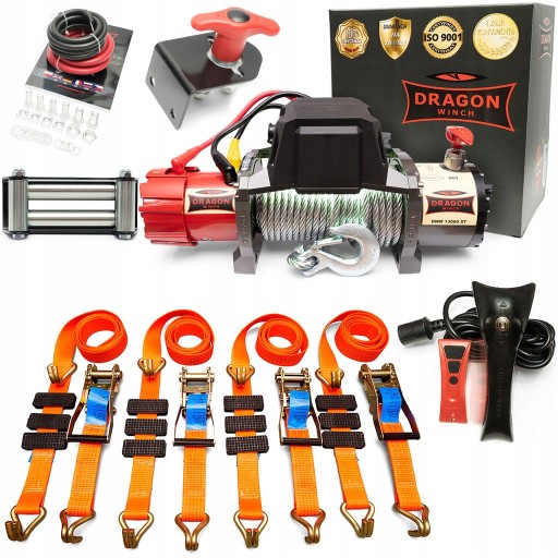 6T DRAGON WINCH 12V ELECTRIC CABLE WINCH для легкових евакуаторів