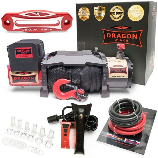 6T DRAGON WINCH 12V ELECTRIC CAR WINCH синтетичний трос