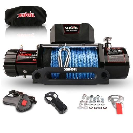6T ELECTRIC CAR WINCH 12v X-BULL 13000lb Synthetic для эвакуатора