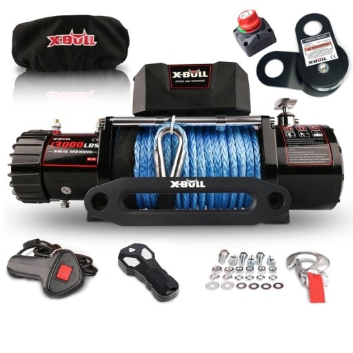 Электрическая лебедка 6Т, автомобильная лебедка 12В X-Bull 13000, эвакуатор 4х4