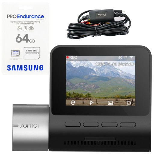 Автомобильная камера 70mai A510 HDR + модуль UP03 + карта PRO Endurance 64 ГБ