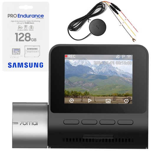 Автомобильная HDR-камера 70mai A510 + модуль UP04 + карта памяти PRO Endurance емкостью 128 ГБ