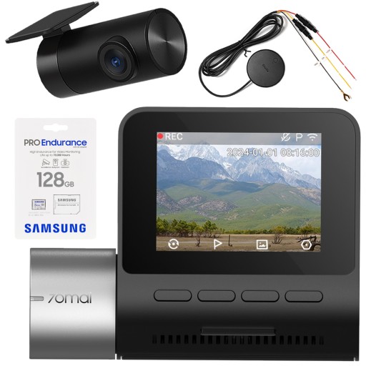 70mai A510 Автомобильная камера + камера заднего вида RC12 + UP04 + карта выносливости PRO 128 ГБ