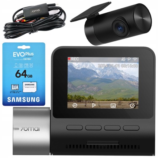 70mai A510 Автомобильная камера + RC12 заднего вида + модуль UP03 + карта EVO+ 64 ГБ