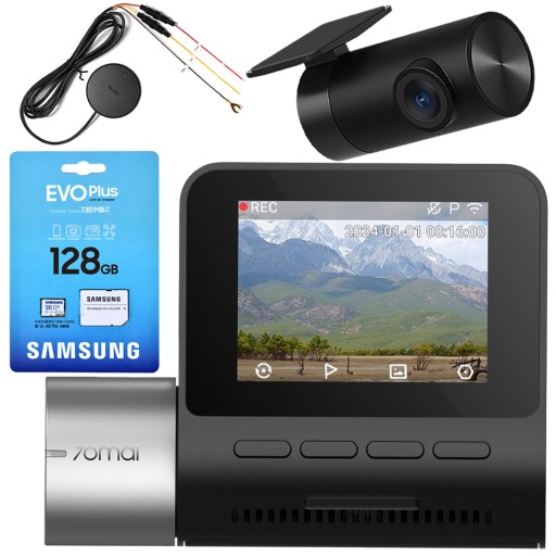 70mai A510 Автомобильная камера + RC12 заднего вида + модуль UP04 + карта EVO+ 128 ГБ