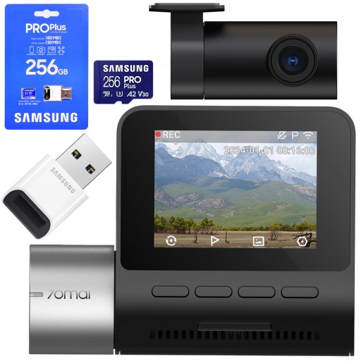 70mai A510 SET HDR+ задняя автомобильная камера RC11+ карта 256 ГБ со считывателем