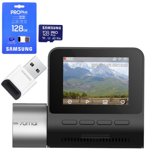 АВТОМОБИЛЬНАЯ КАМЕРА 70mai A510 HDR + карта SAMSUNG 128 ГБ со считывателем