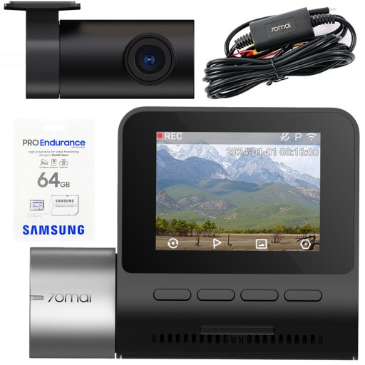 70mai A510 SET автомобильная камера + RC11+ UP03 + карта PRO Endurance 64 ГБ