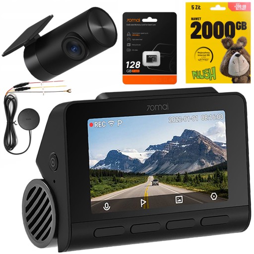 70mai КОМПЛЕКТ Автомобильной камеры A810 + RC12 + UP04 + 128 ГБ + стартер PLUSH