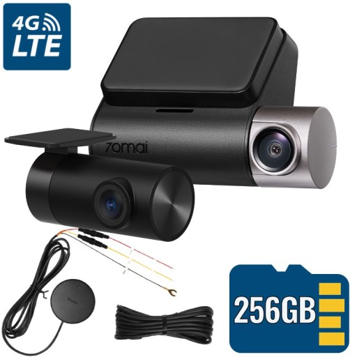70mai A510 2-канальный видеорегистратор + карта 256 ГБ + UP04 LTE