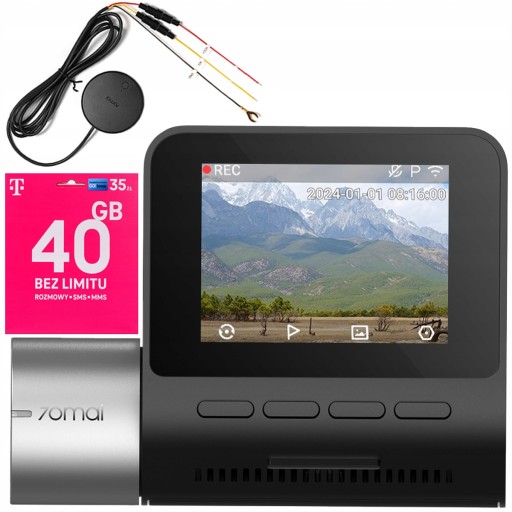 70mai Відеореєстратор A510 Автомобільна камера HDR + UP04+ STARTER T-MOBILE