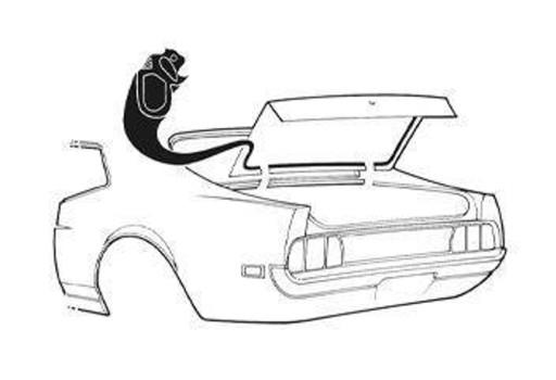D2WY-6543720-A - 71 72 73 Ford Mustang прокладка багажника