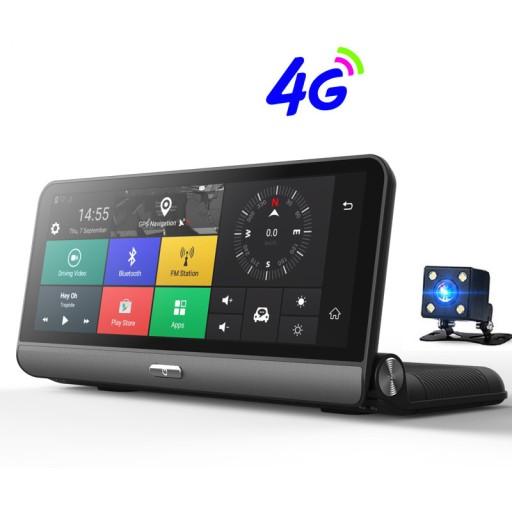 8-дюймовый регистратор вождения Dual HD ADAS 4G