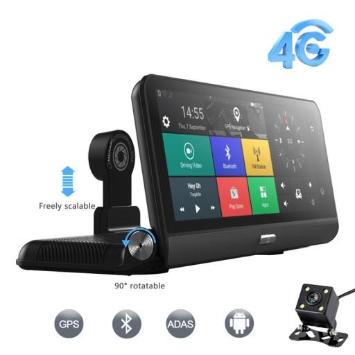 8-дюймовый регистратор вождения Dual HD ADAS 4G