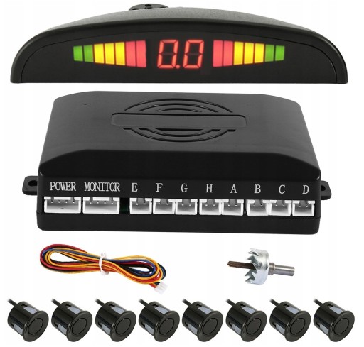 8 светодиодных ЖК-парковочных датчиков заднего хода