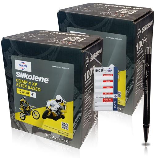 8 ЛІТРІВ FUCHS SILKOLENE COMP 4 10W30 XP МОТОРНА МАСТИЛА ДЛЯ МОТОЦИКЛІВ 8 л