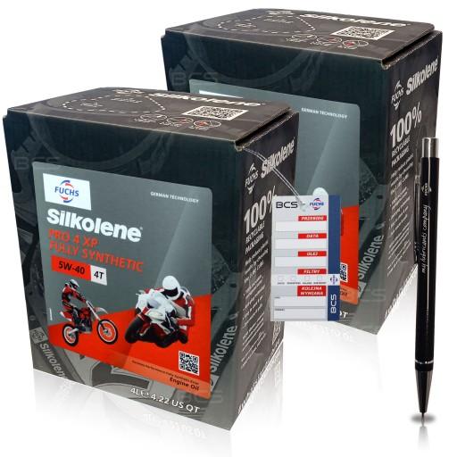 8 ЛІТРІВ FUCHS SILKOLENE PRO 4 5W40 XP МОТОРНА МАСТИЛА ДЛЯ МОТОЦИКЛІВ 8 л