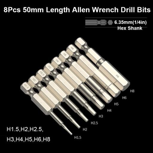 8 шт. 50-міліметрового набору шестигранних насадок - сталь S2