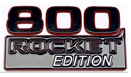 RE800 - 800 ROCKET EDITION Brabus емблема, значок, напис, логотип, чорно-червоний