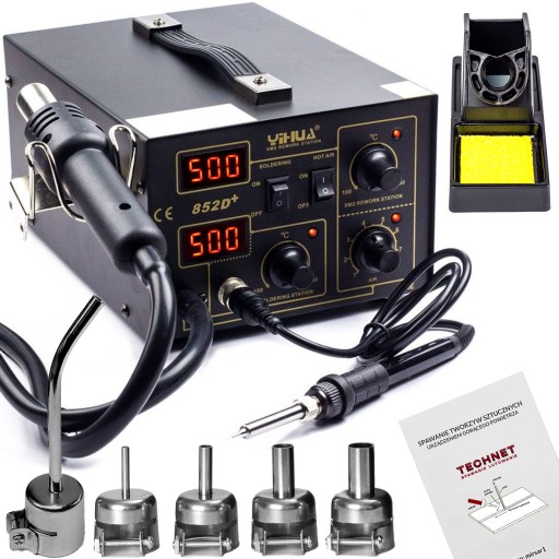 852d 2in1 Plastic Welder + 4 nozzles + SUPER NOZZLE