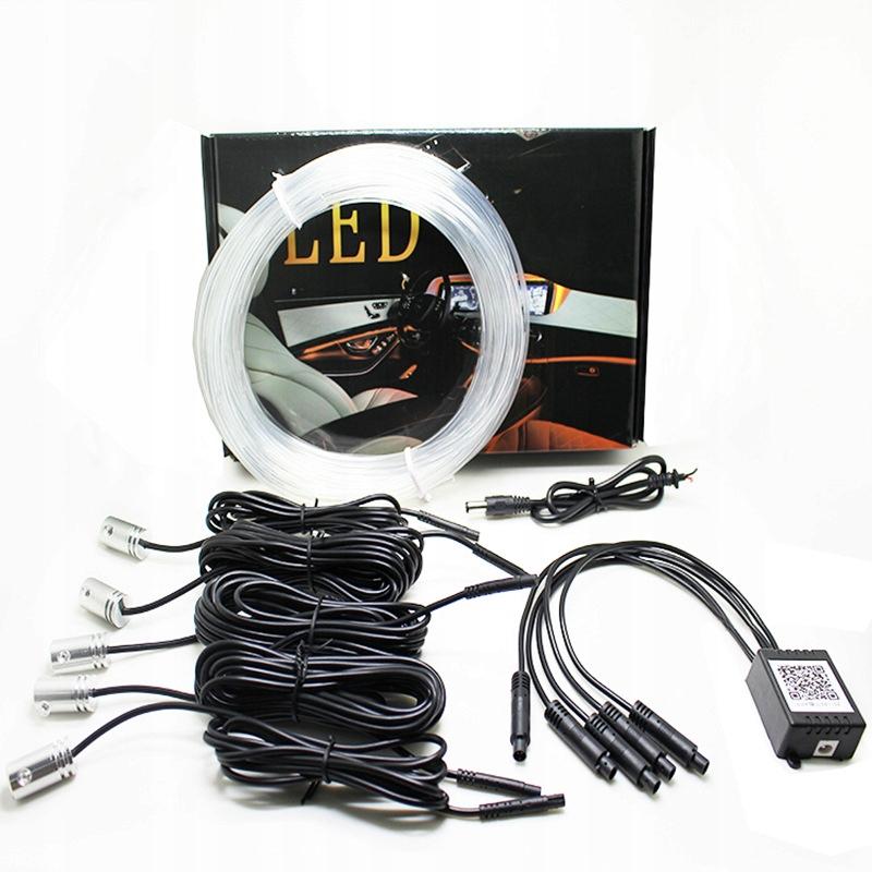 8M LED RGB ОКРУЖАЮЩИЙ ВОЛОКОННО-ОПТИЧЕСКИЙ EL WIRE LAMP KIT