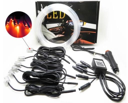 8M RGB LED AMBIENT El WIRE волоконно-оптический кабель с пультом дистанционного управления APP