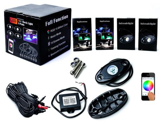 8X RGB LED BLUETOTH шасси свет Offroad