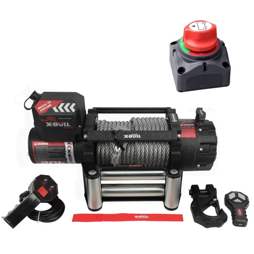 9,1-тонная кабельная лебедка, электрическая автомобильная лебедка X-Bull, 20 000 фунтов