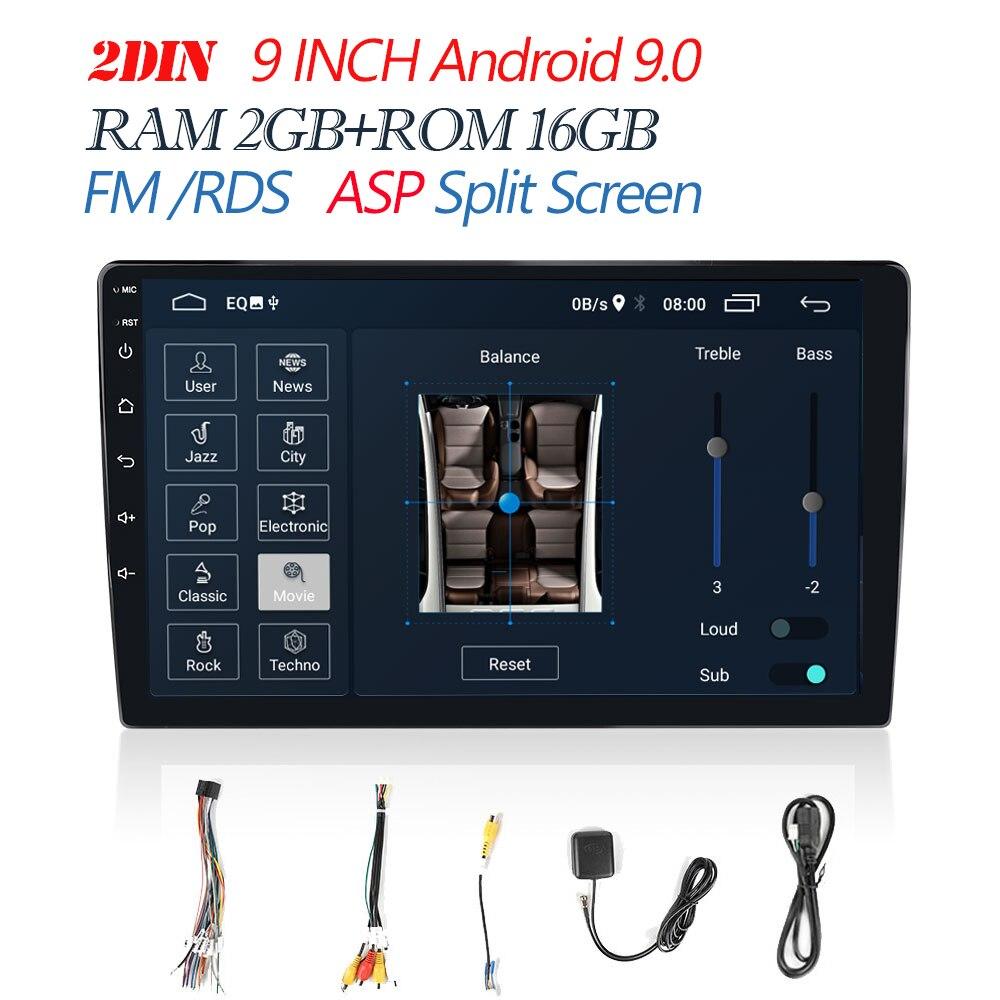 9 2 16 стиль ASP Android 9.0 2 Din автомагнитола