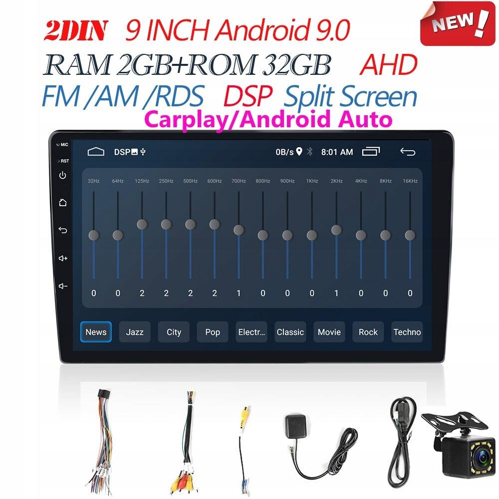 9 2 32 стиль камери CP Android 9.0 2 DIN радіо те ж саме