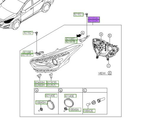 92102-3Z620 - 921023Z620 ФАРА ПЕРЕДНЯЯ ПРАВАЯ I40 2015-